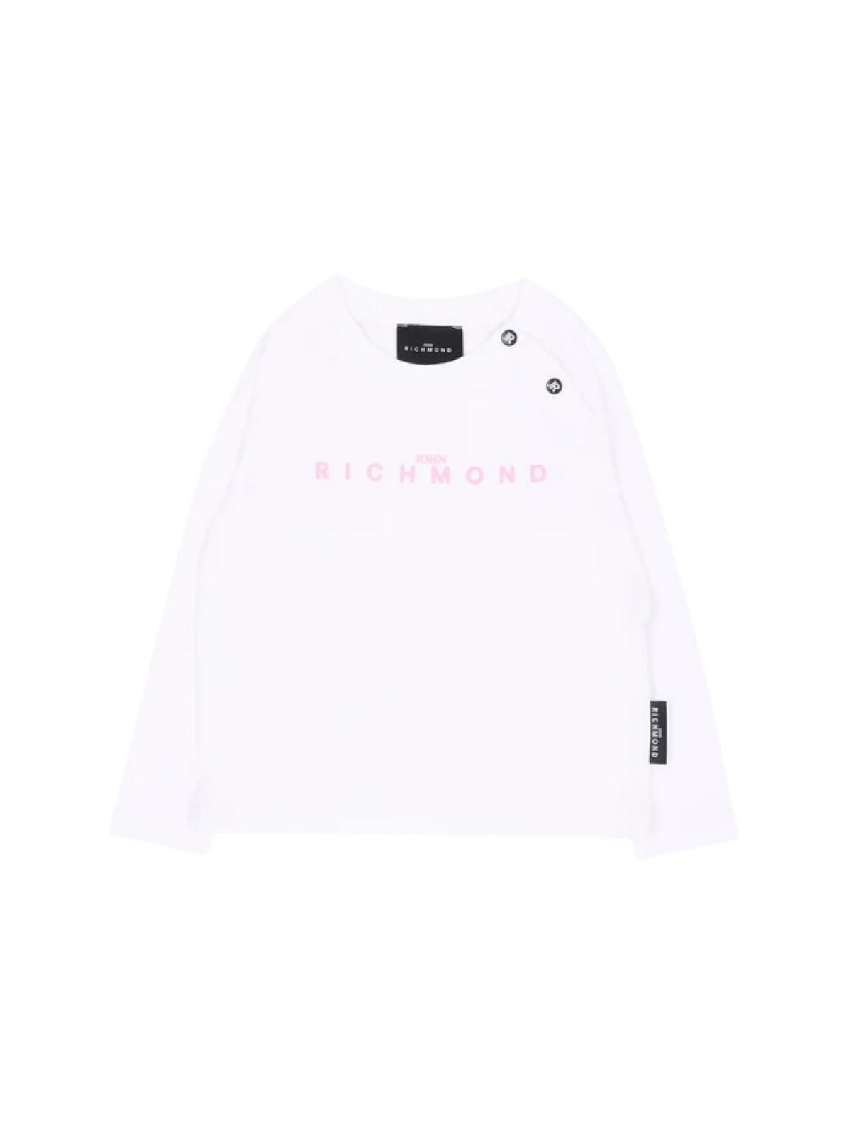 John Richmond T-shirt manica lunga neonata con logo bianco RIA26022TS WHITE John RICHMOND