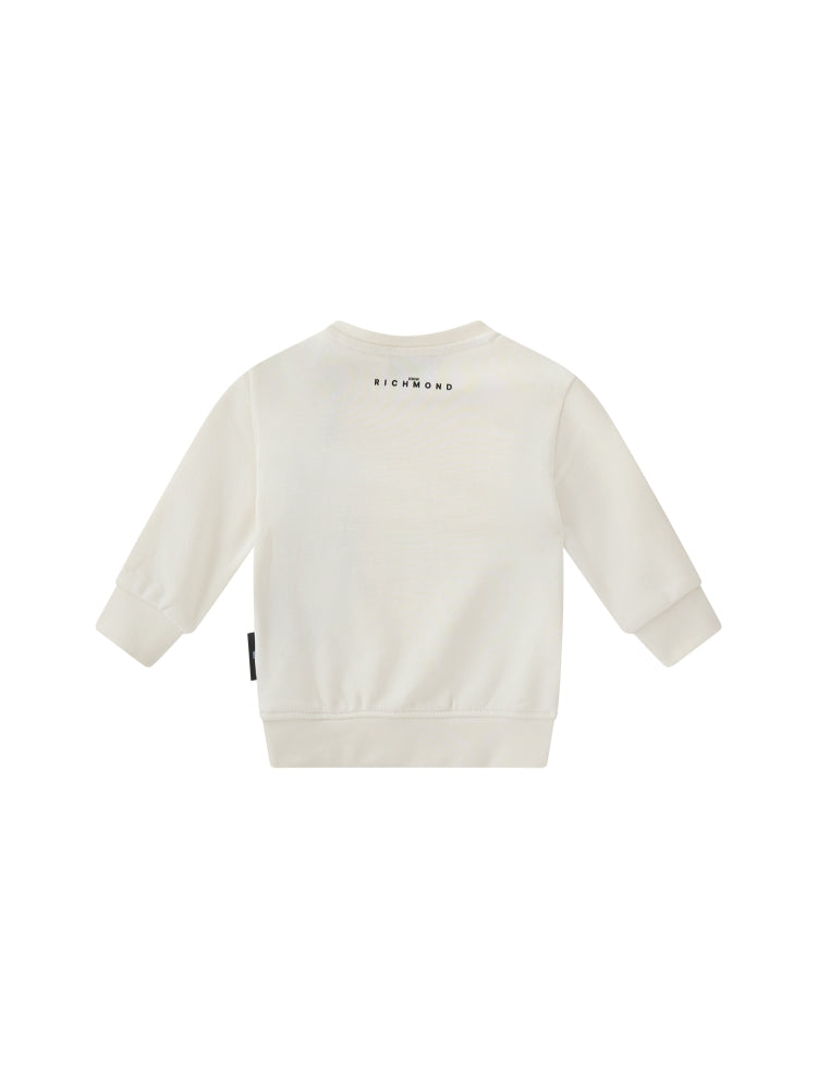 John Richmond felpa neonato Zabadi con logo panna RIA26060FE OFF-WHITE John RICHMOND