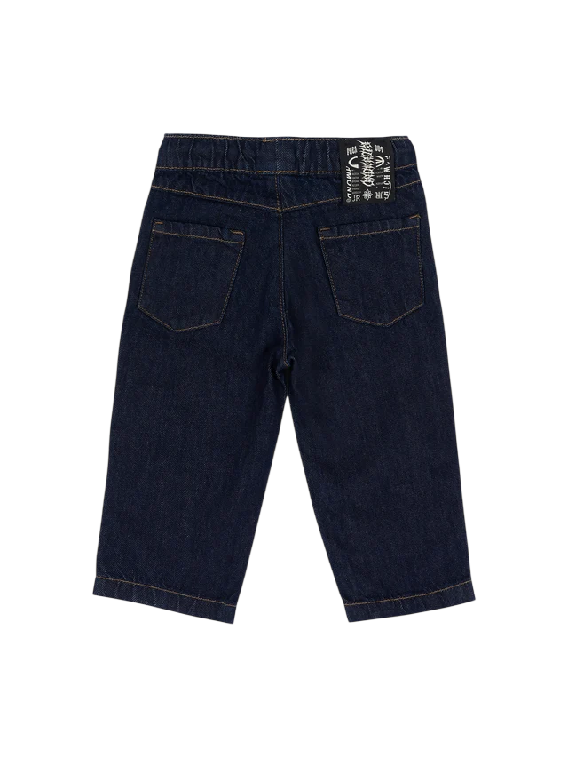 John Richmond pantaloni neonato Omerkan lavaggio con logo blu RIA26070JE DENIM BLUE DARK John RICHMOND