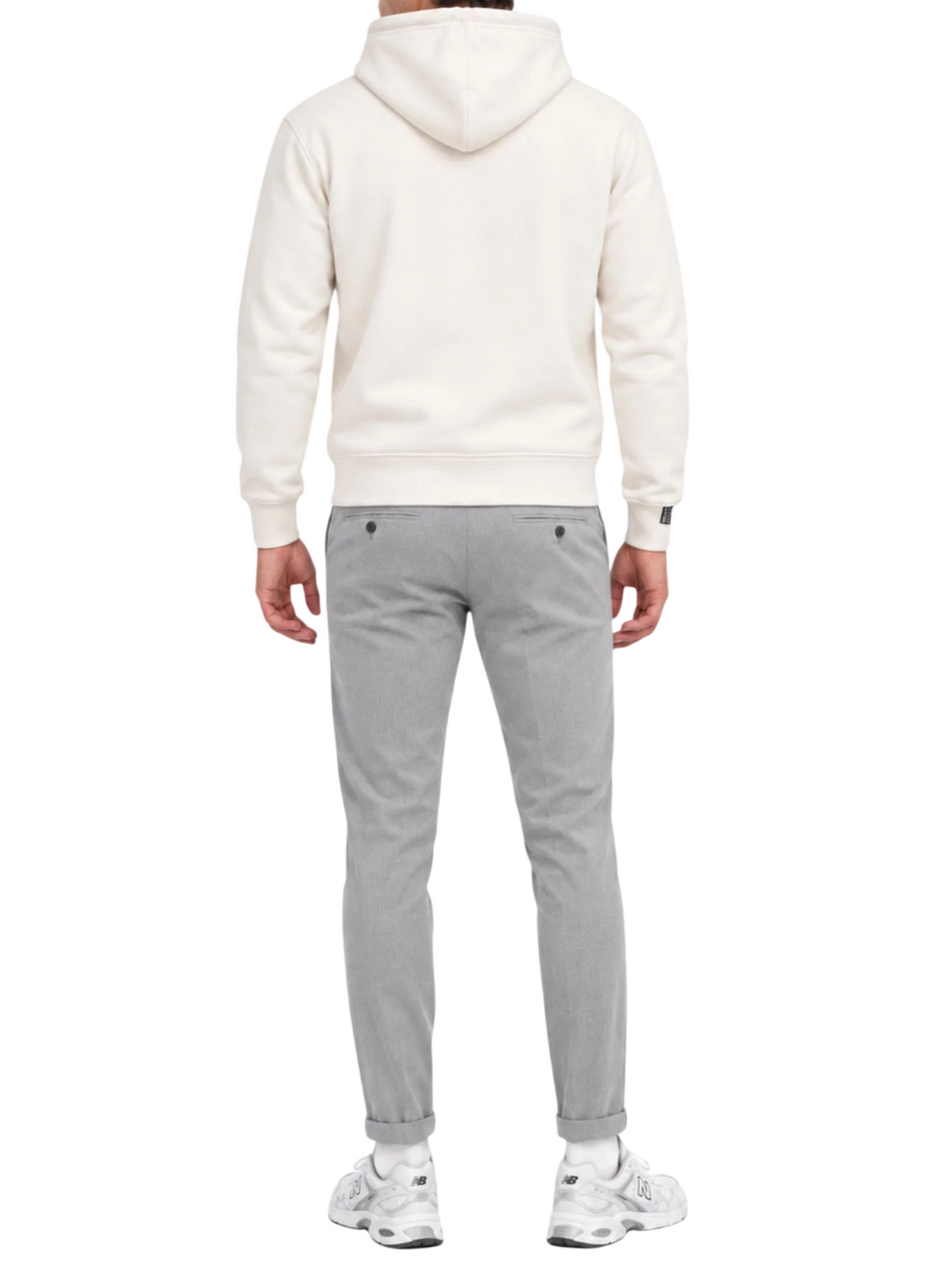 John Richmond felpa con cappuccio uomo Kadam panna UMA26029FE WHITE EGRET John RICHMOND
