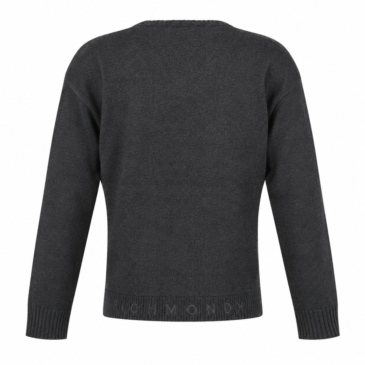 John Richmond cardigan uomo Planio misto lana e cashmere grigio UMA26165CD GREY DARK MELANGE John RICHMOND