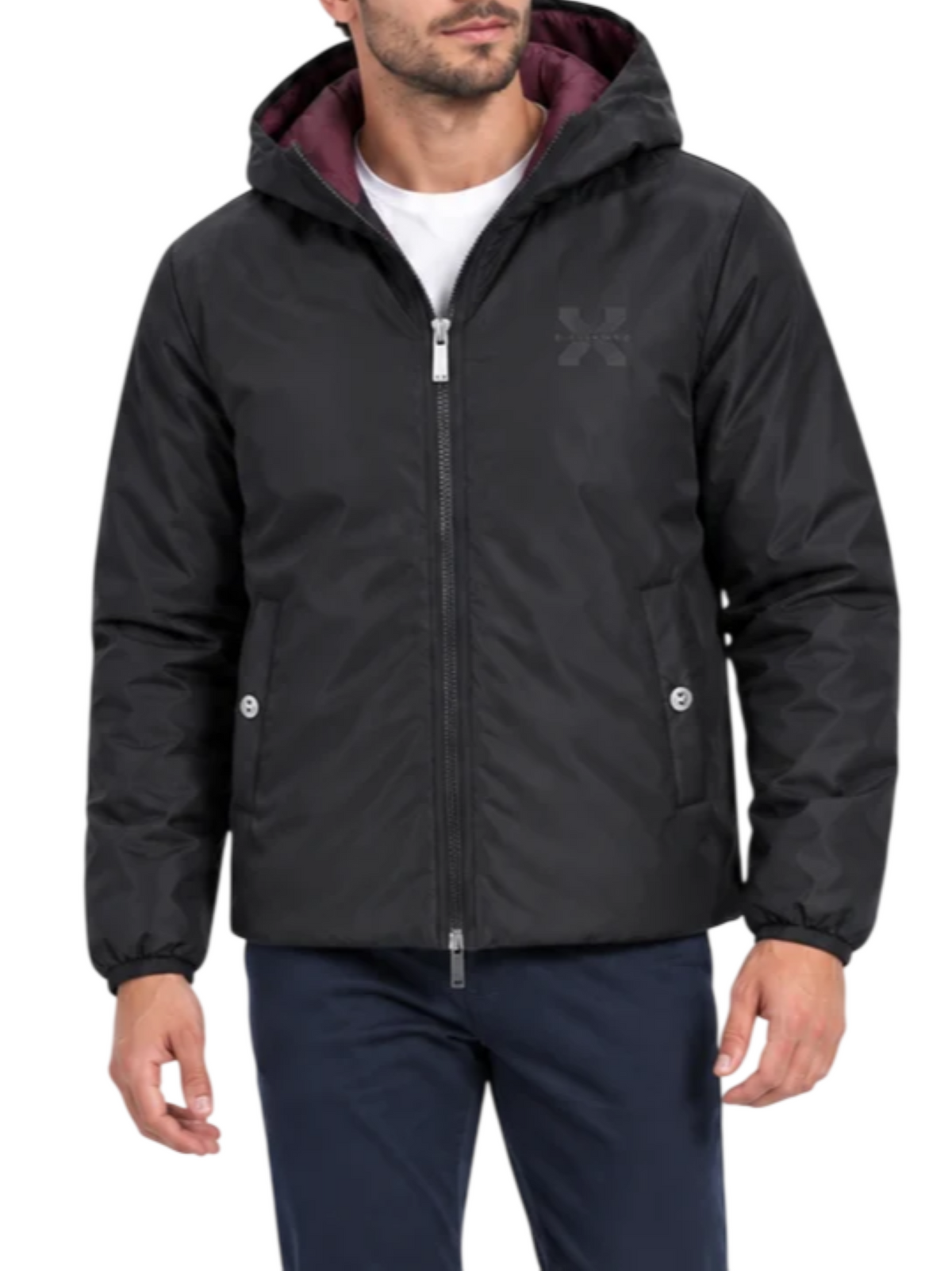 John Richmond giubbino imbottito uomo reversibile Buggia nero UMA26176GB BLACK John RICHMOND