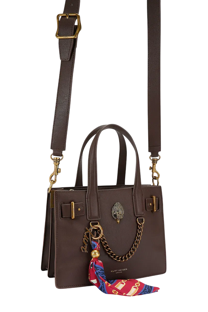 Kurt Geiger borsa in pelle donna Sloane con tracolla marrone 5838630109 BROWN KURT GEIGER