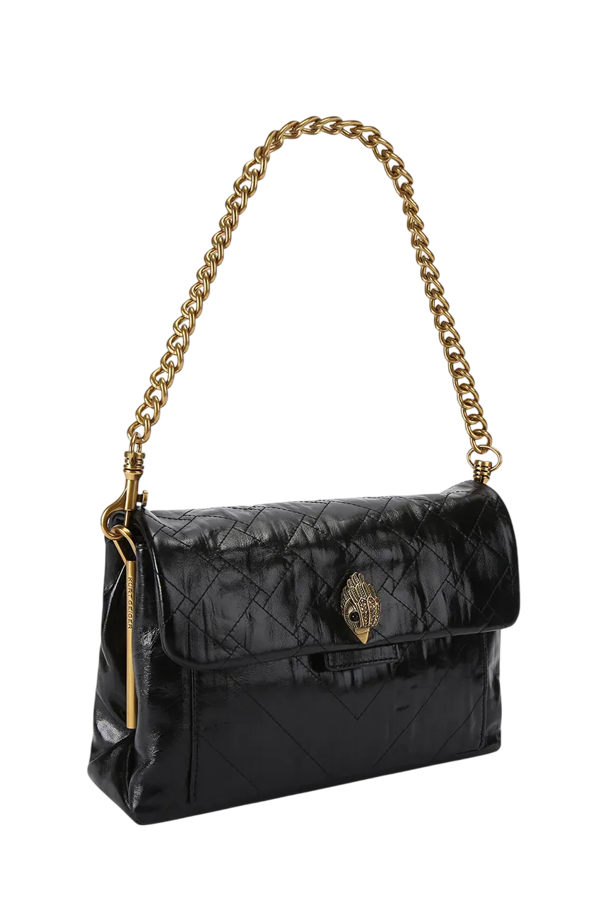 Kurt Geiger borsa donna Celia in pelle trapuntata con tracolla nero 5851700019 BLACK KURT GEIGER