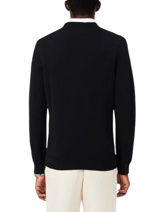 Lacoste maglia girocollo uomo in cotone nero AH1985 031 LACOSTE