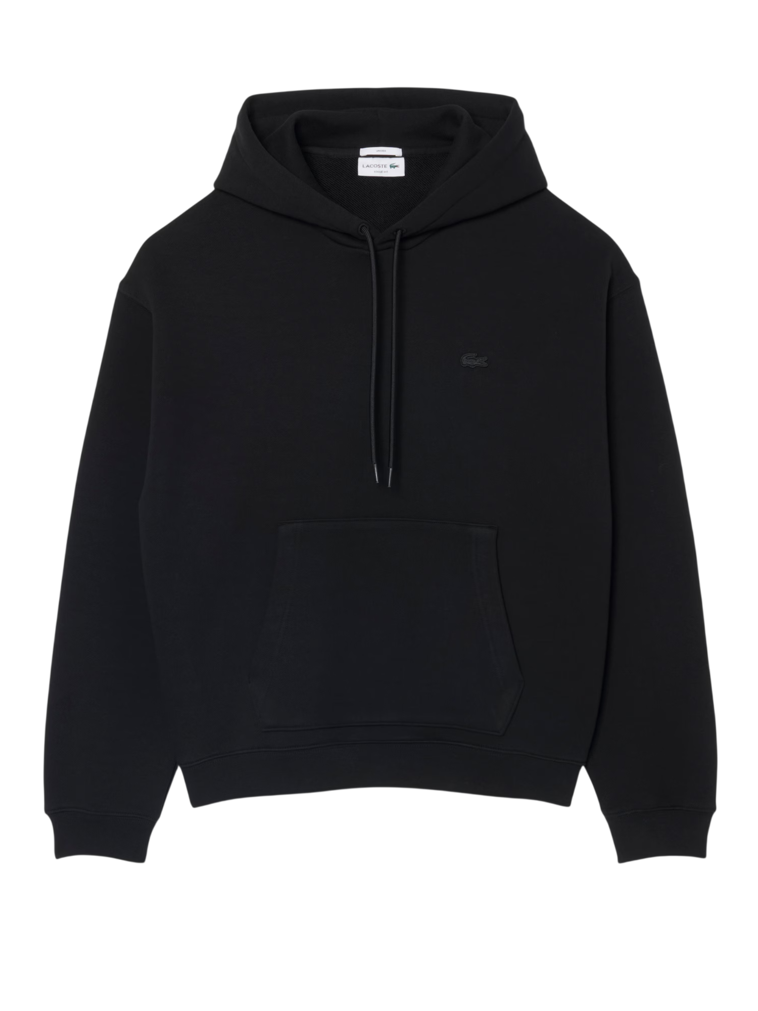Lacoste felpa uomo con cappuccio in cotone nero SH7741 031 LACOSTE