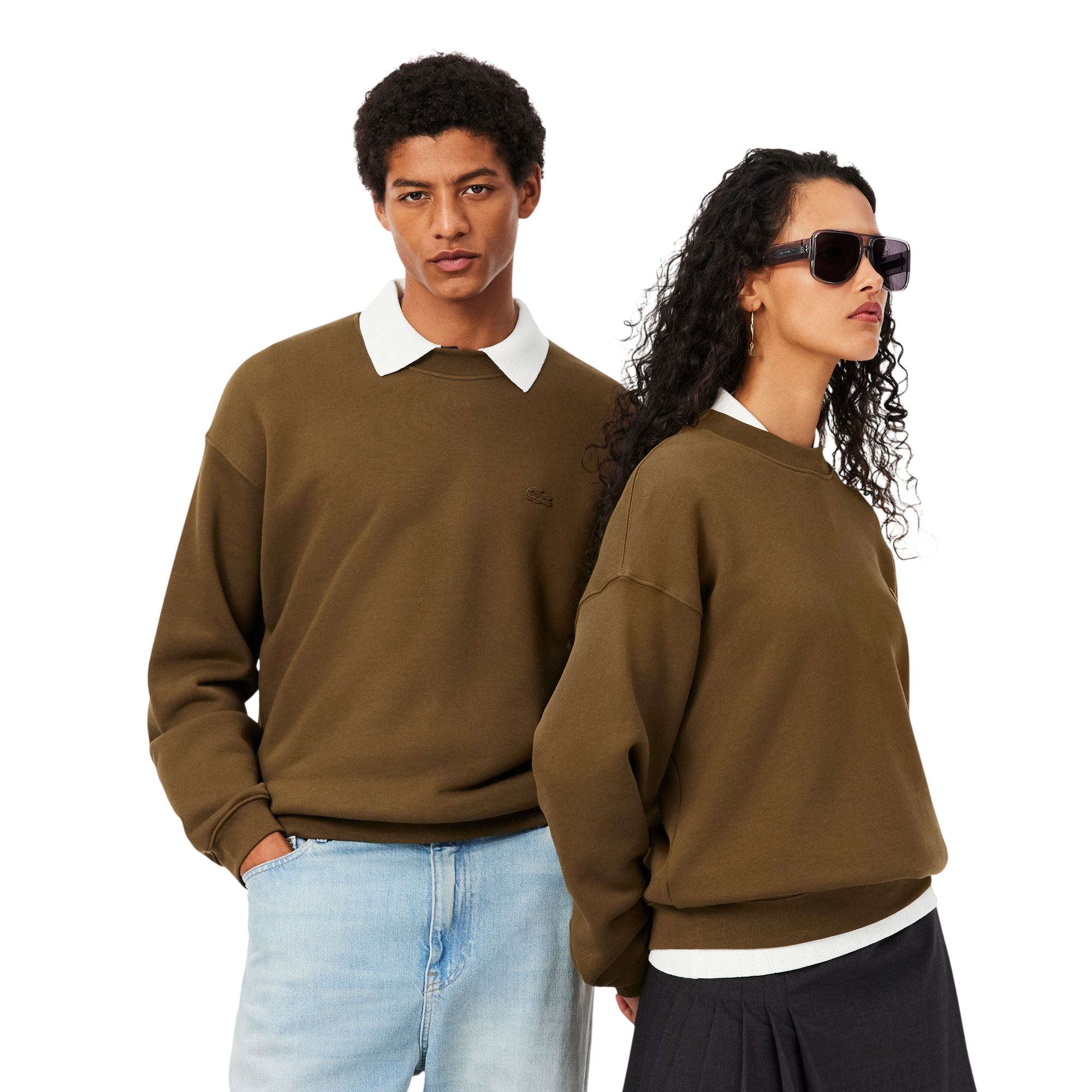 Lacoste felpa unisex oversize in caldo cotone marrone SH7745 DPD LACOSTE