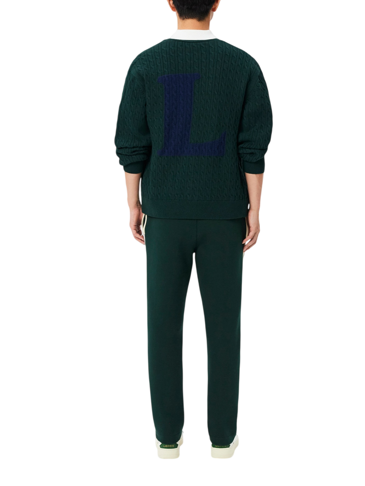 Lacoste pantaloni sportivi uomo con banda verde XH8615 YZP LACOSTE