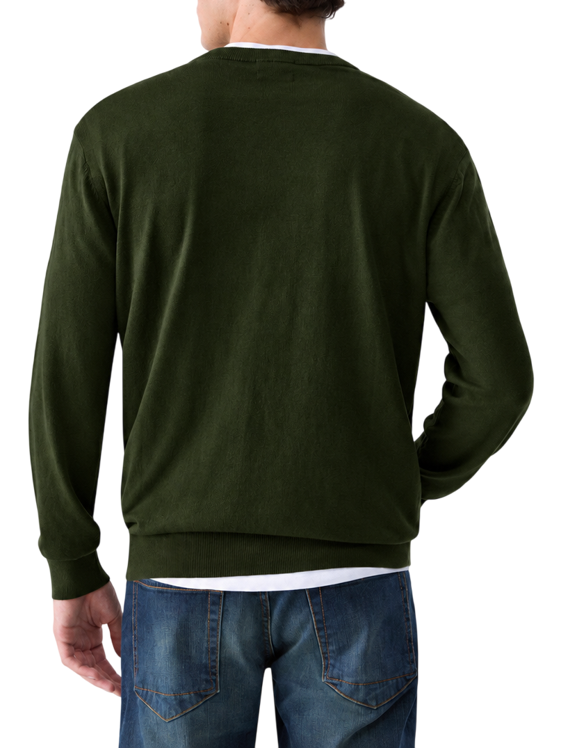 Liu Jo maglia girocollo uomo in misto seta verde fango QF6084MA19R 90509 LIU JO
