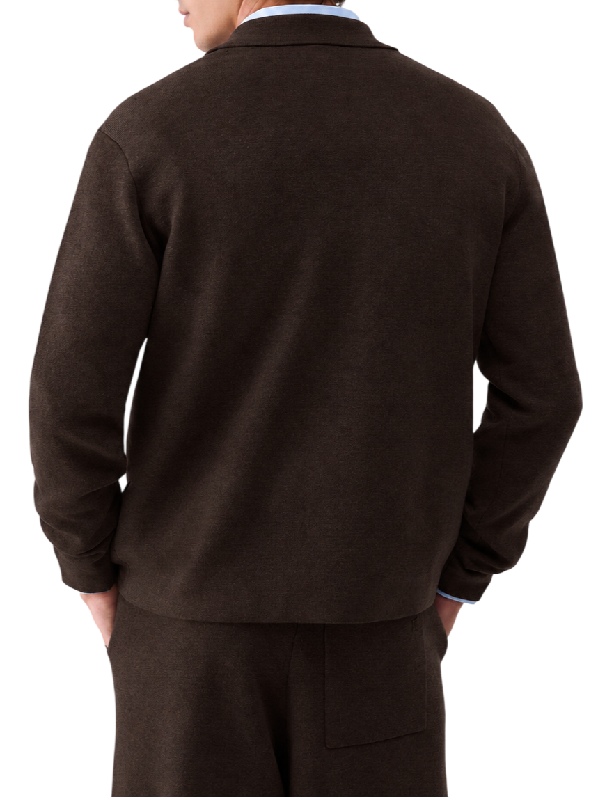Liu Jo cardigan uomo con zip misto lana marrone QF6103MAB19 91106 LIU JO