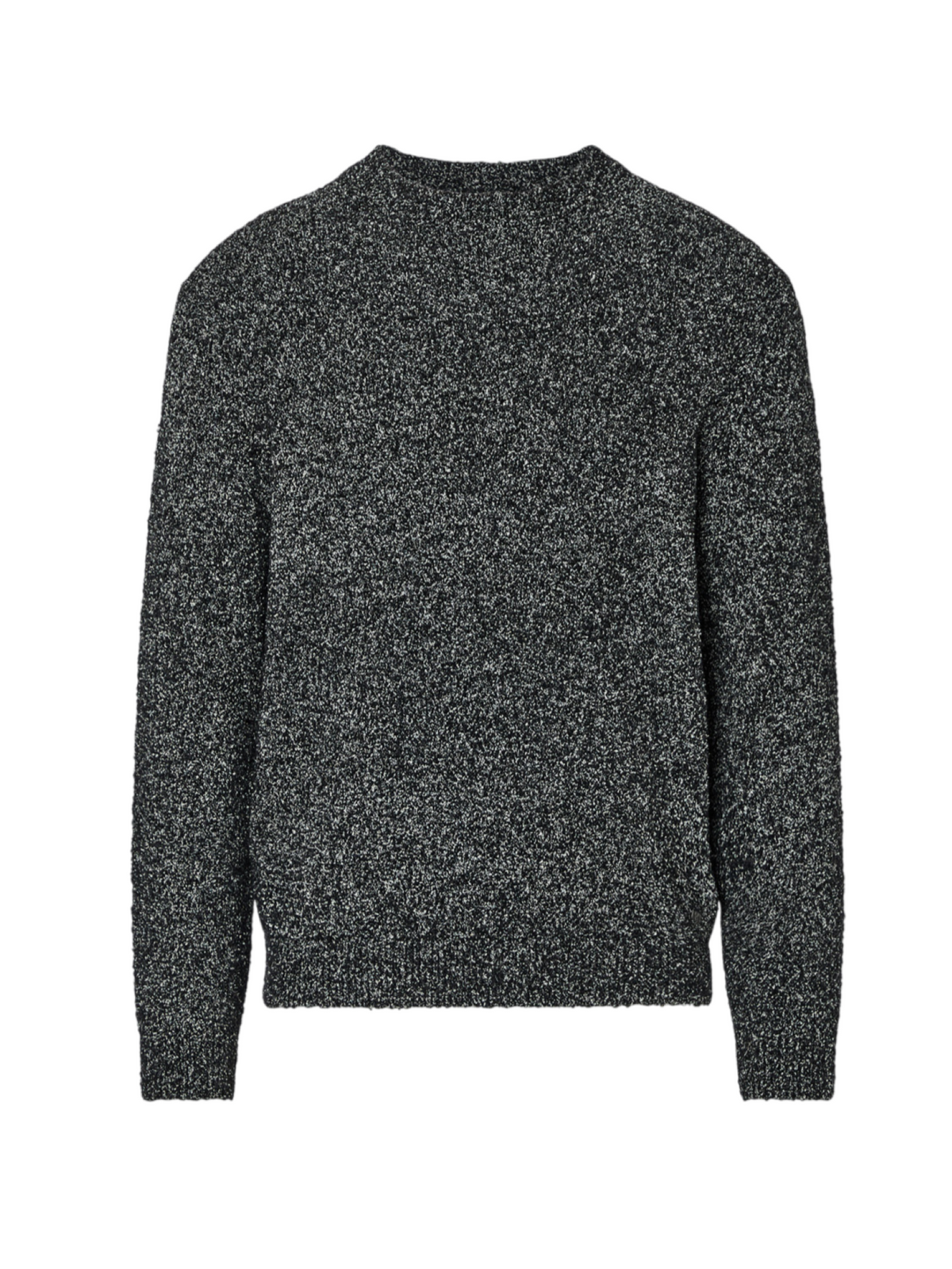 Liu Jo maglia uomo in tessuto bouclè melange nero bianco QF6124MAB28 22222 LIU JO