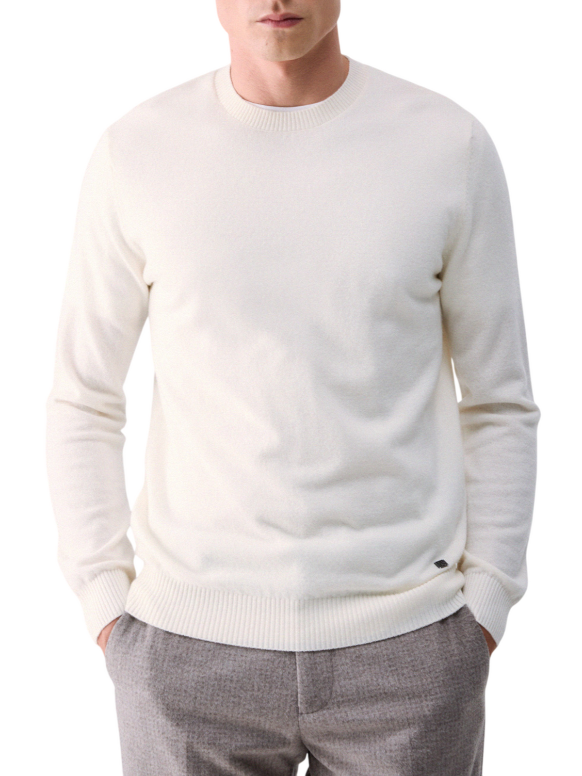 Liu Jo maglia uomo misto lana e cashmere color latte QF6145MA23P 14801 LIU JO