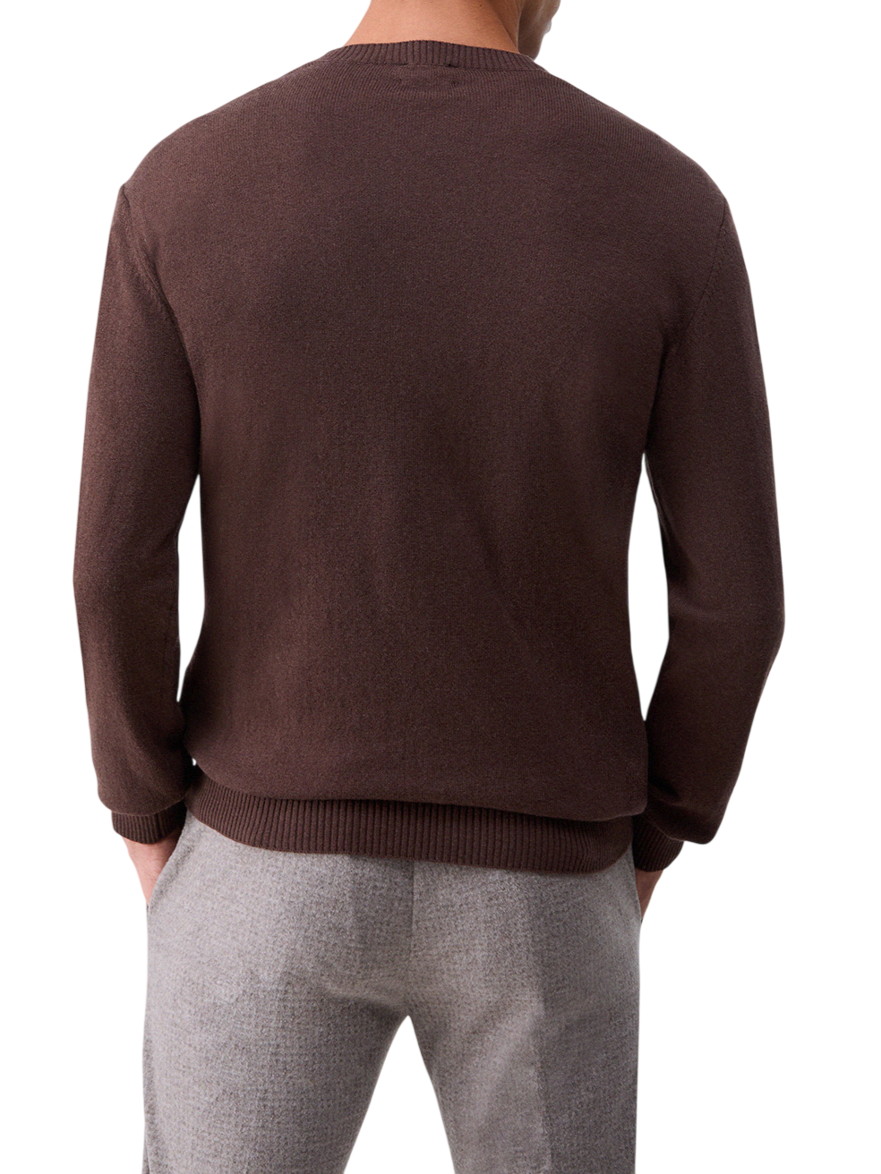 Liu Jo maglia uomo misto lana e cashmere marrone QF6145MA23P 91106 LIU JO