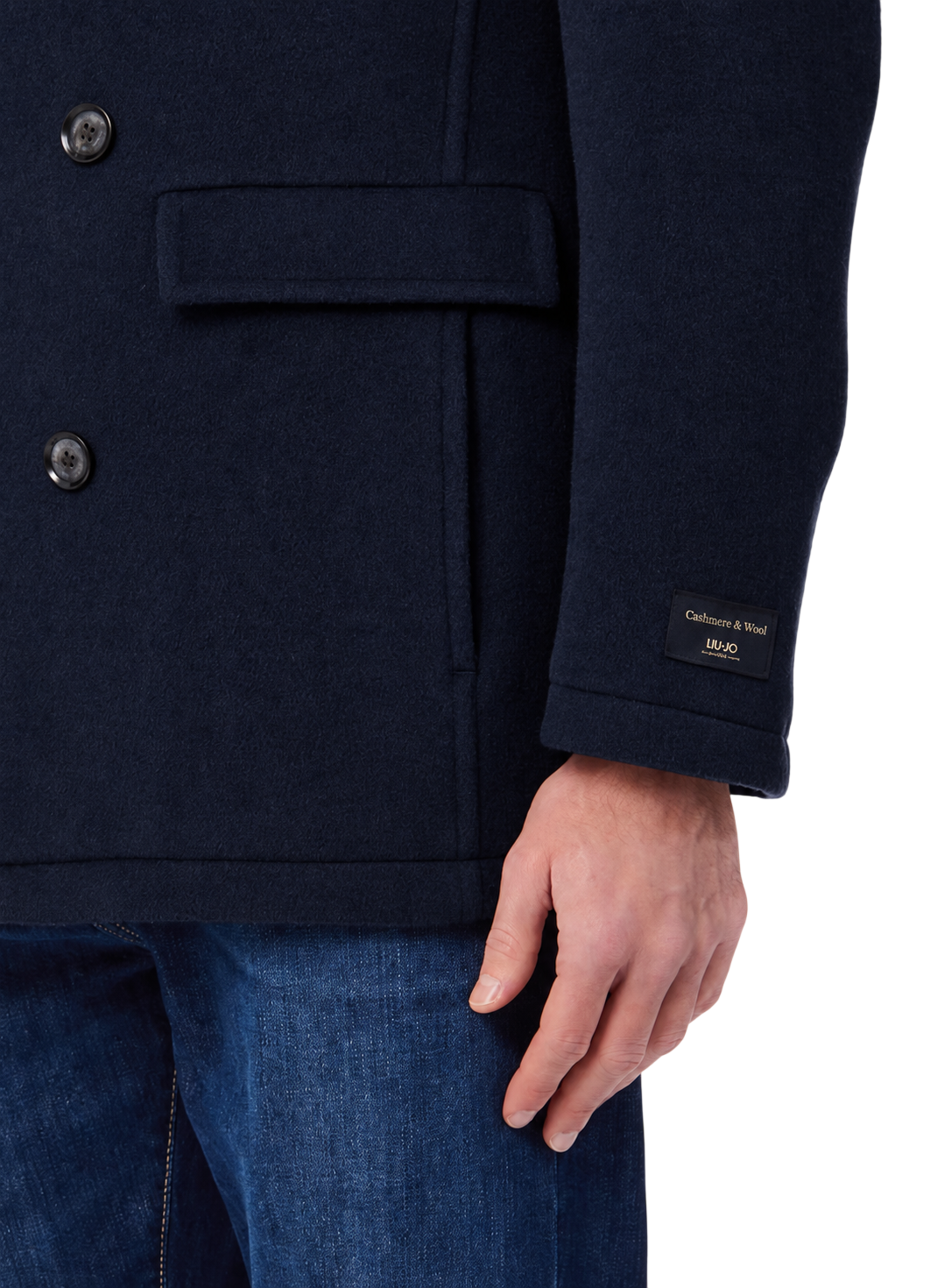 Liu Jo cappotto caban uomo misto lana e cashmere blu QF6148T217A 94013 LIU JO