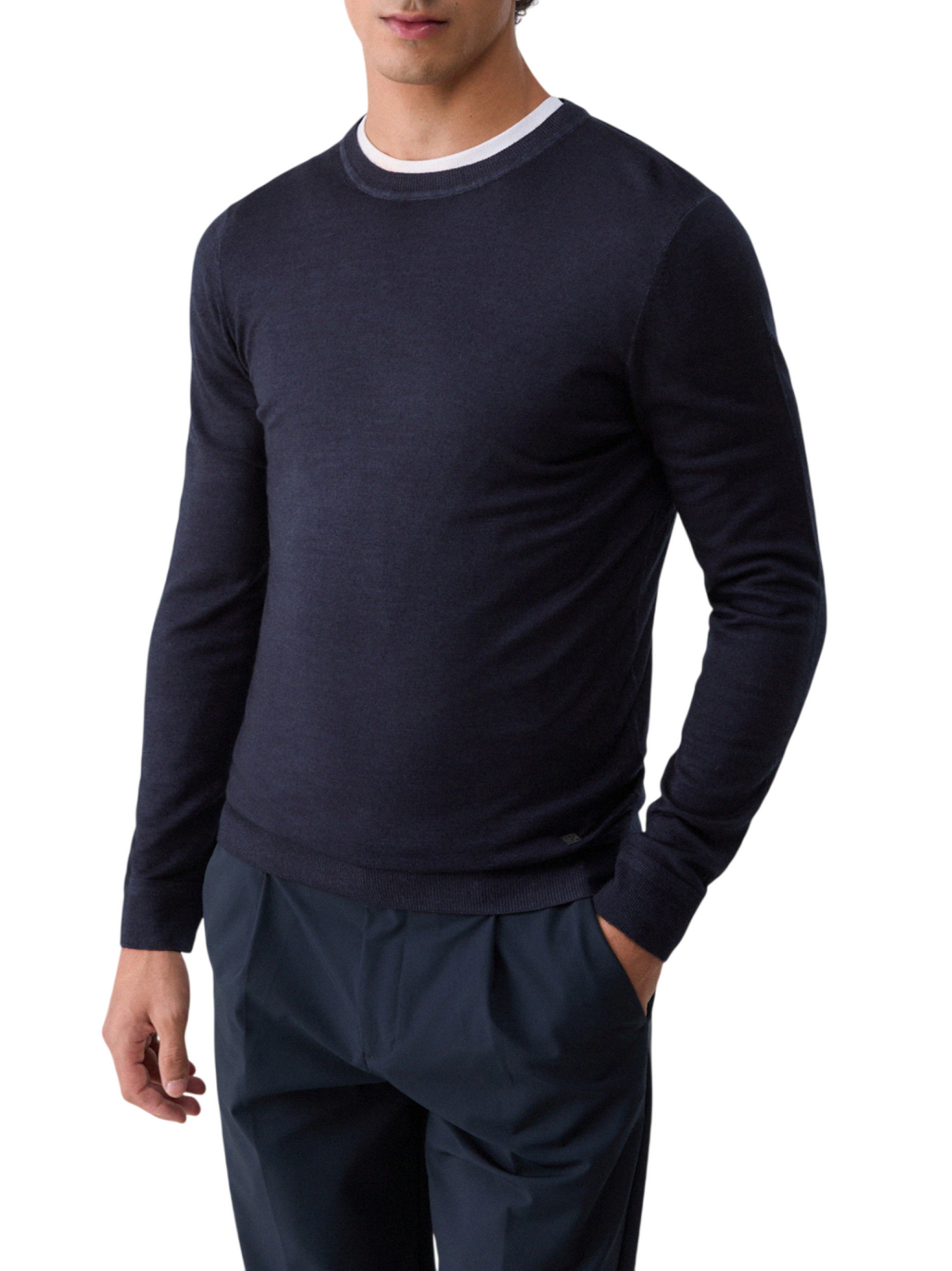 Liu Jo maglia uomo in lana extrafine blu QXX139MA21P 94013 LIU JO