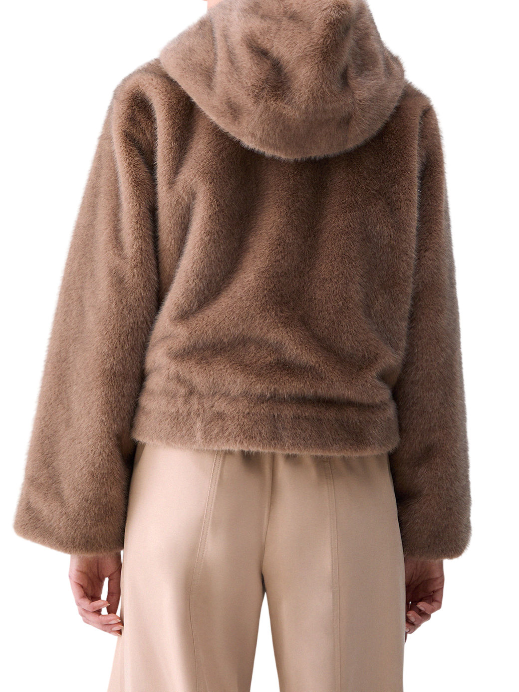 Liu Jo giubbino reversibile in ecopelliccia con cappuccio marrone TF6005E1135 X0789 LIU JO