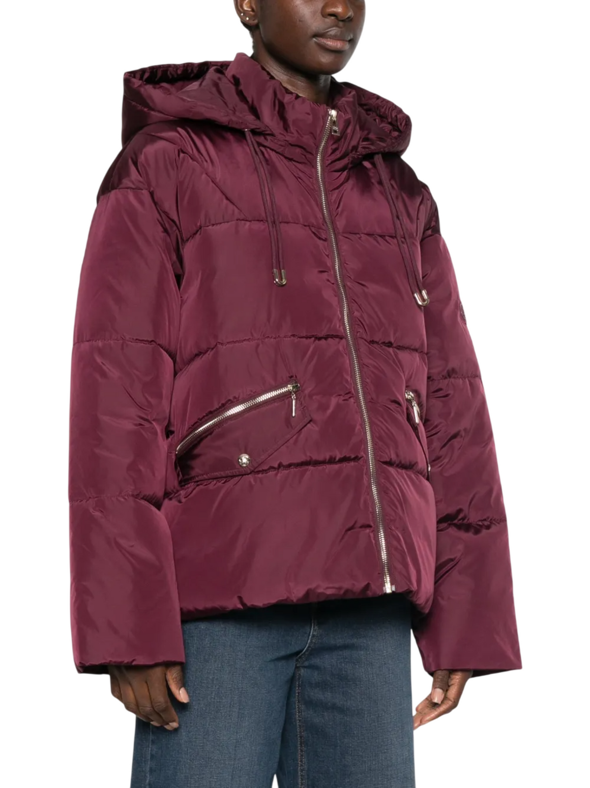 Liu Jo piumino donna con cappuccio borgogna TF6006TS62A 91718 LIU JO