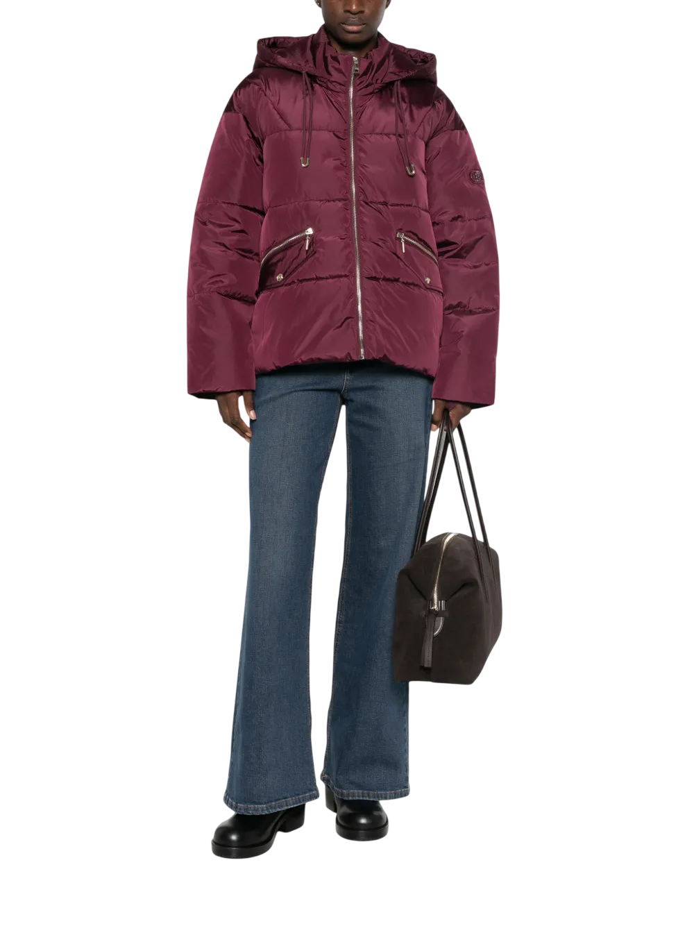Liu Jo piumino donna con cappuccio borgogna TF6006TS62A 91718 LIU JO
