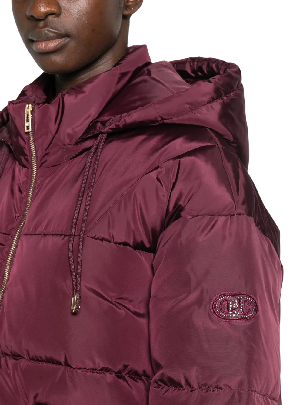 Liu Jo piumino donna con cappuccio borgogna TF6006TS62A 91718 LIU JO