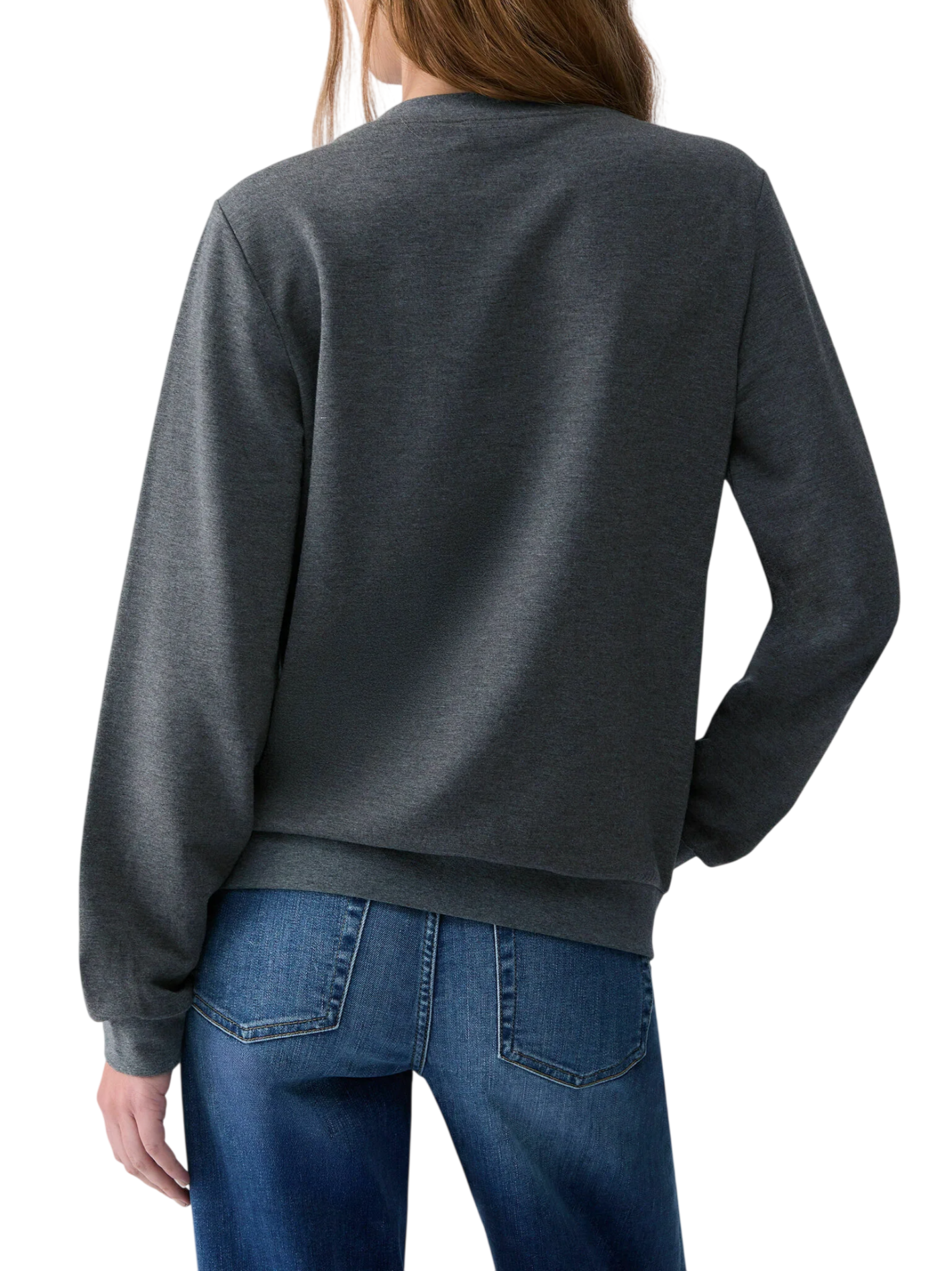 Liu Jo felpa donna misto viscosa felpata con logo gioiello grigio TF6138FS576 L9341 LIU JO