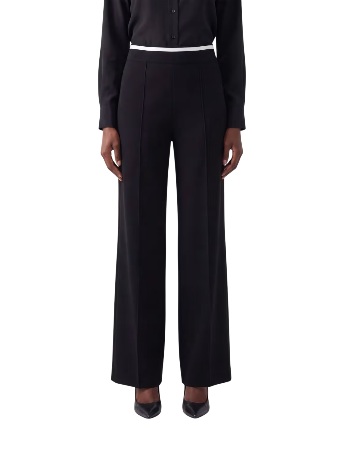 Liu Jo pantaloni donna wide leg in maglia nero TF6190MS63L A3521 LIU JO