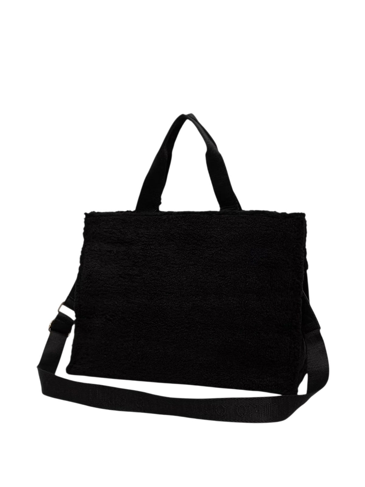 Liu Jo borsa tote donna con tracolla in tessuto sherpa nero TF6212E1173 22222 LIU JO