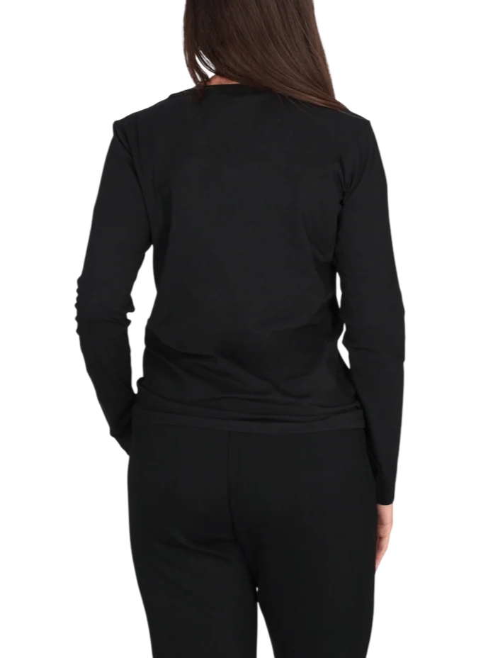 Liu Jo T-shirt manica lunga con logo gioiello nero TF6245JS003 L9499 LIU JO