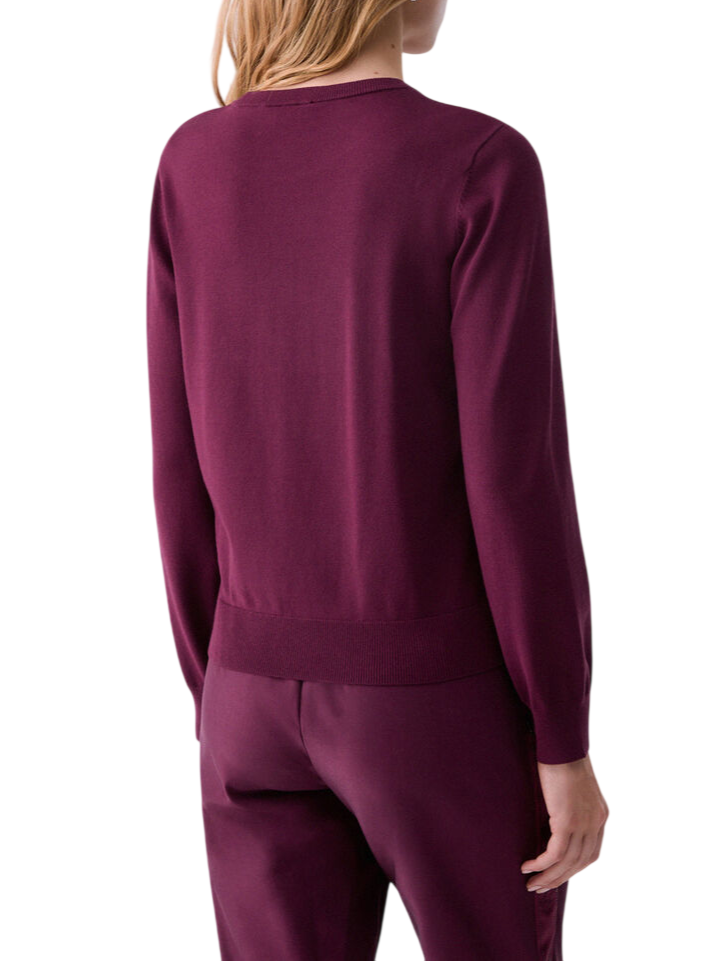 Liu Jo maglia donna con logo gioiello borgogna TF6261MS63L L9625 LIU JO