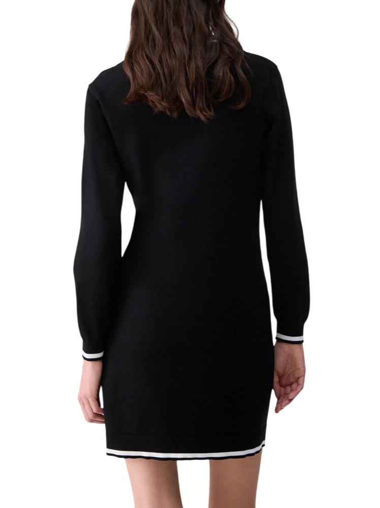 Liu Jo abito corto in maglia con logo strass nero TF6271MS63L A3521 LIU JO