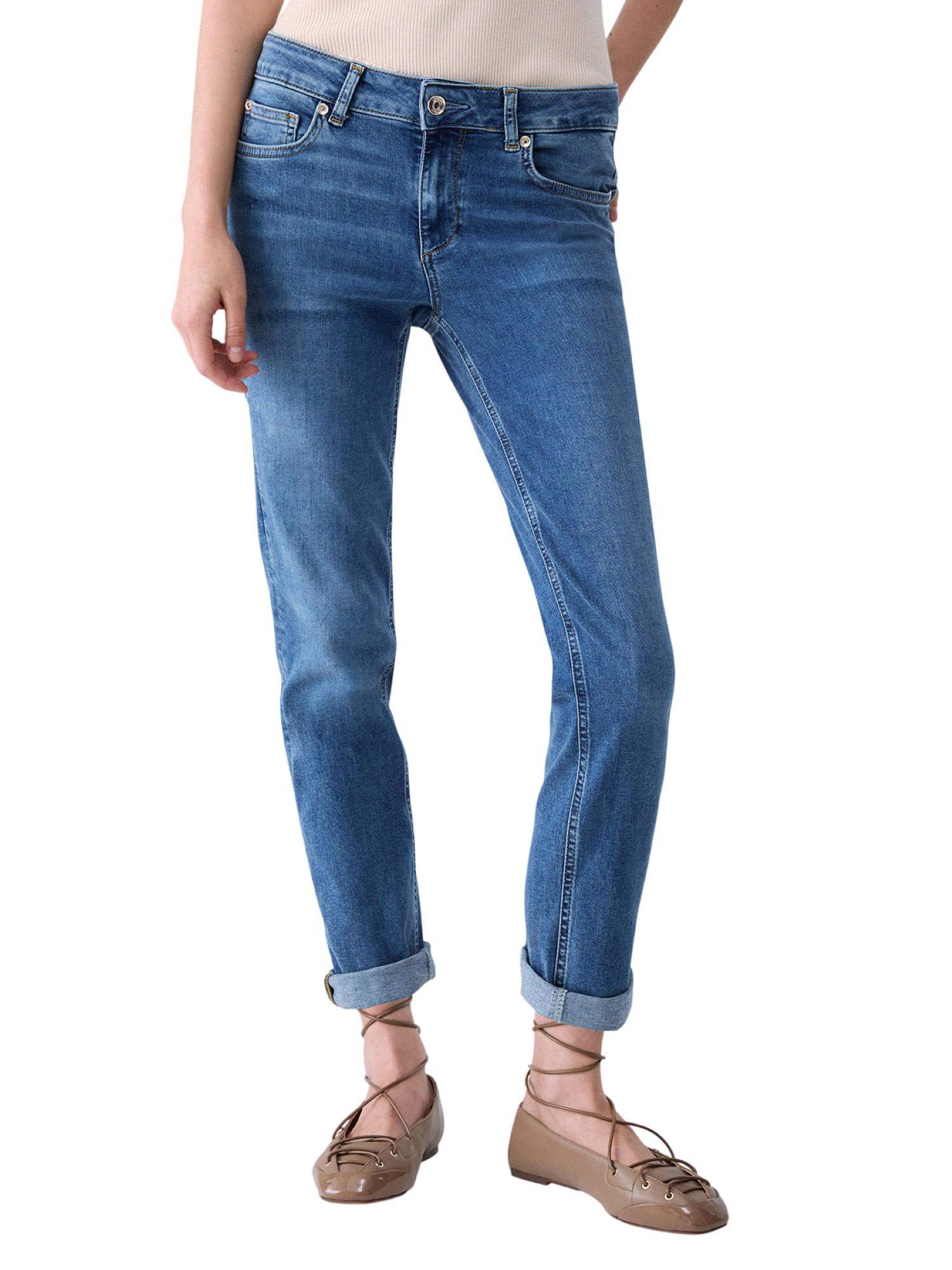 Liu Jo jeans donna slim Monroe in denim stretch lavaggio blu UF6006D0357 79085 LIU JO