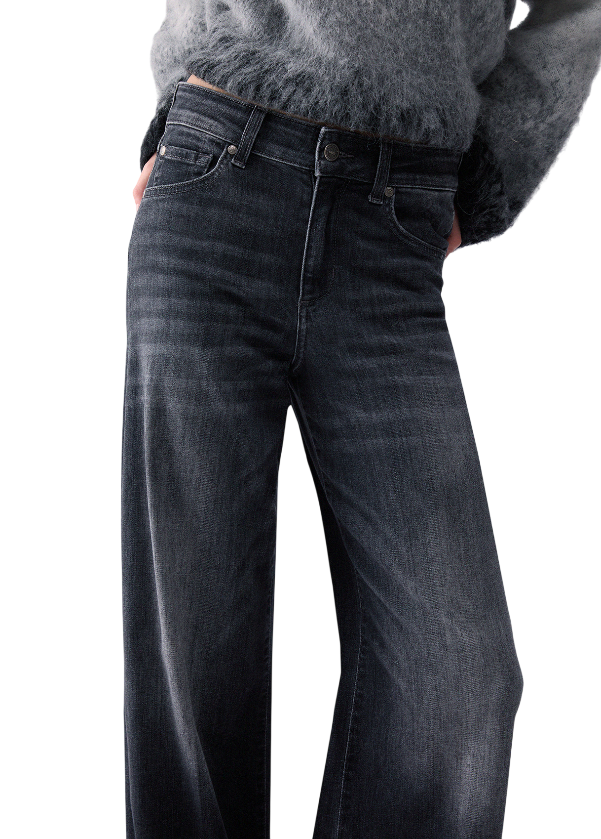 Liu Jo jeans palazzo donna in denim stretch lavaggio grigio UF6068DS081 8L504 LIU JO