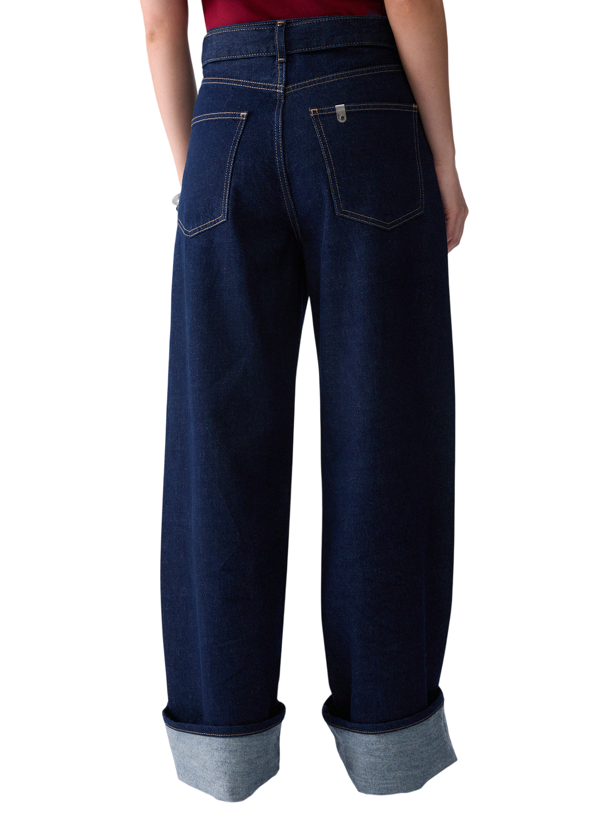 Liu Jo jeans wide leg donna con cintura lavaggio blu scuro UF6161D4854 77000 LIU JO