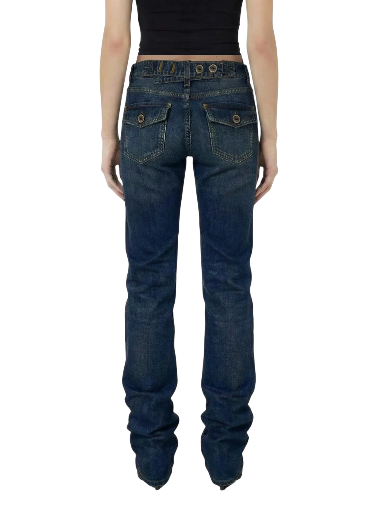 Liu Jo feat Elodie jeans donna Arriccio vita bassa in denim blu scuro UF6516D0398 79158 LIU JO
