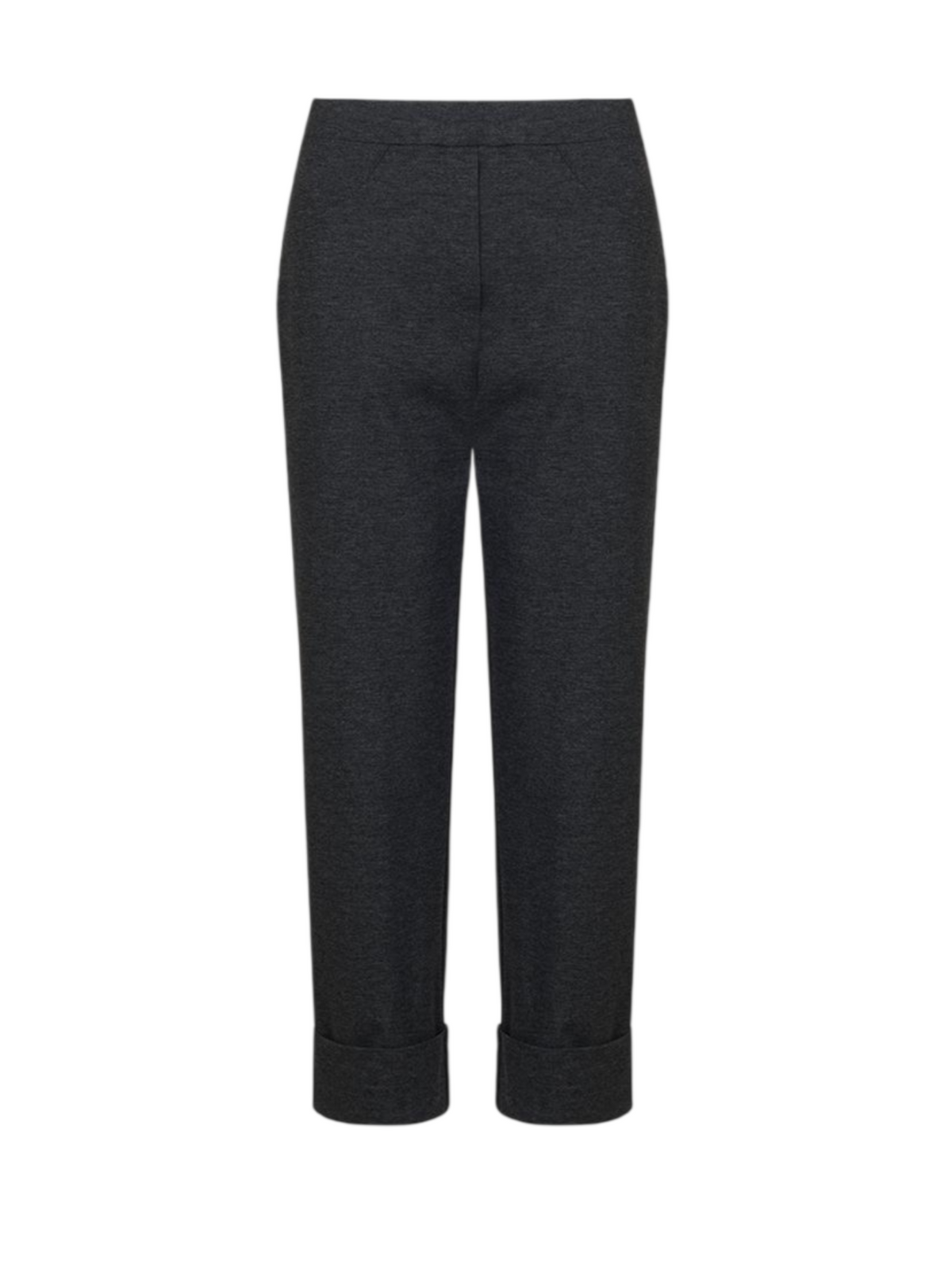 Lola by Sandro Ferrone pantaloni donna slim con risvolto Caserta antracite melange L12YBGCASERTA ANTRACITE Lola BY S.FERRONE