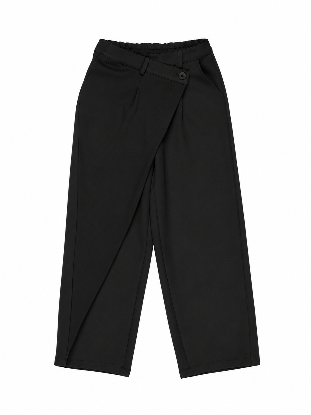 Lulù by Miss Grant pantaloni gamba larga bambina a portafoglio nero LL4451 NERO LU LU'