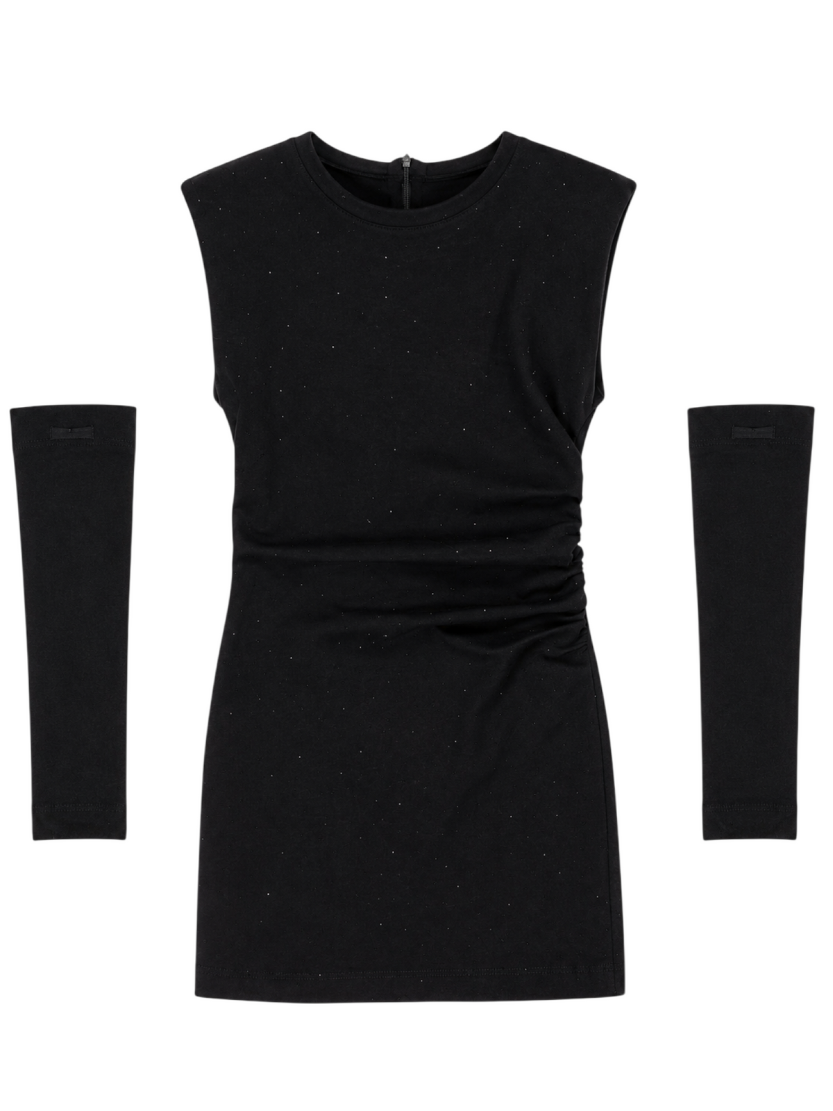 Lulù by Miss Grant abito bambina e manicotti con strass nero LL4453 NERO LU LU'
