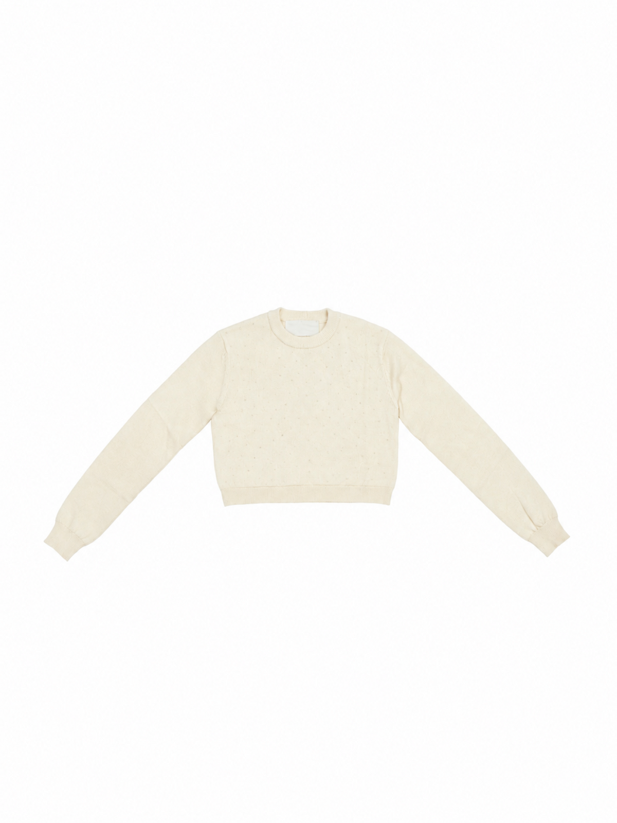 Lulù by Miss Grant maglia bambina misto viscosa con strass bianco latte LL4512 LATTE LU LU'