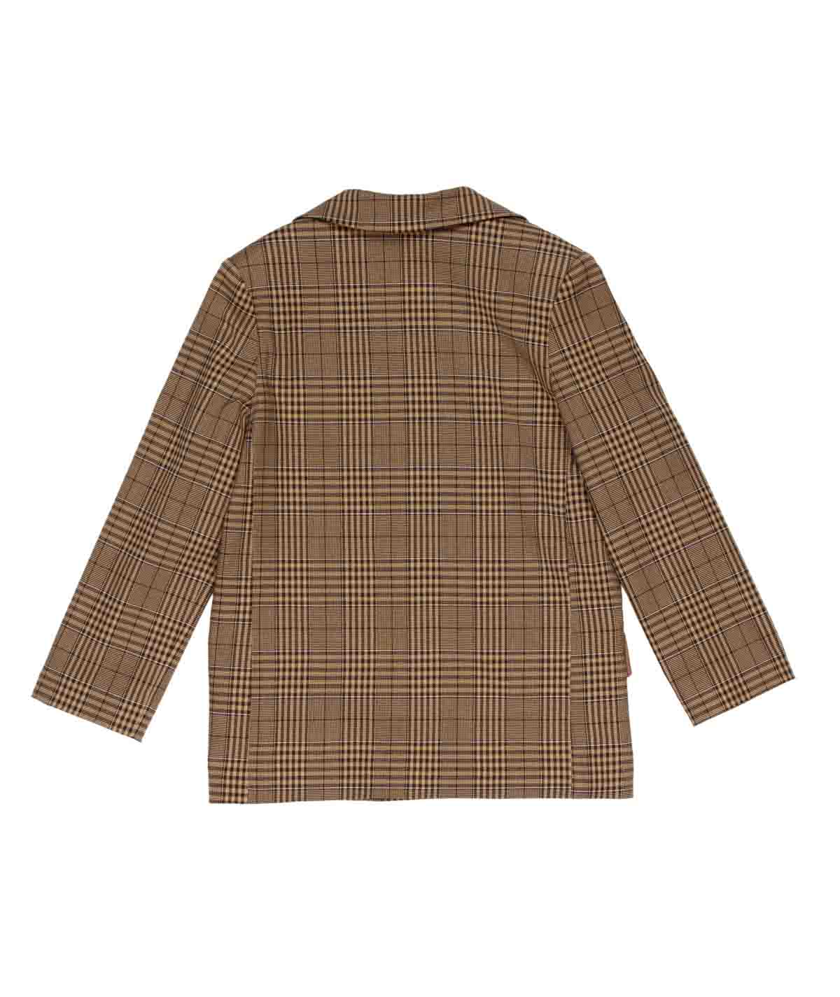 Lulù by Miss Grant giacca blazer bambina fantasia Principe di Galles beige LL4713 CHEMO LU LU'