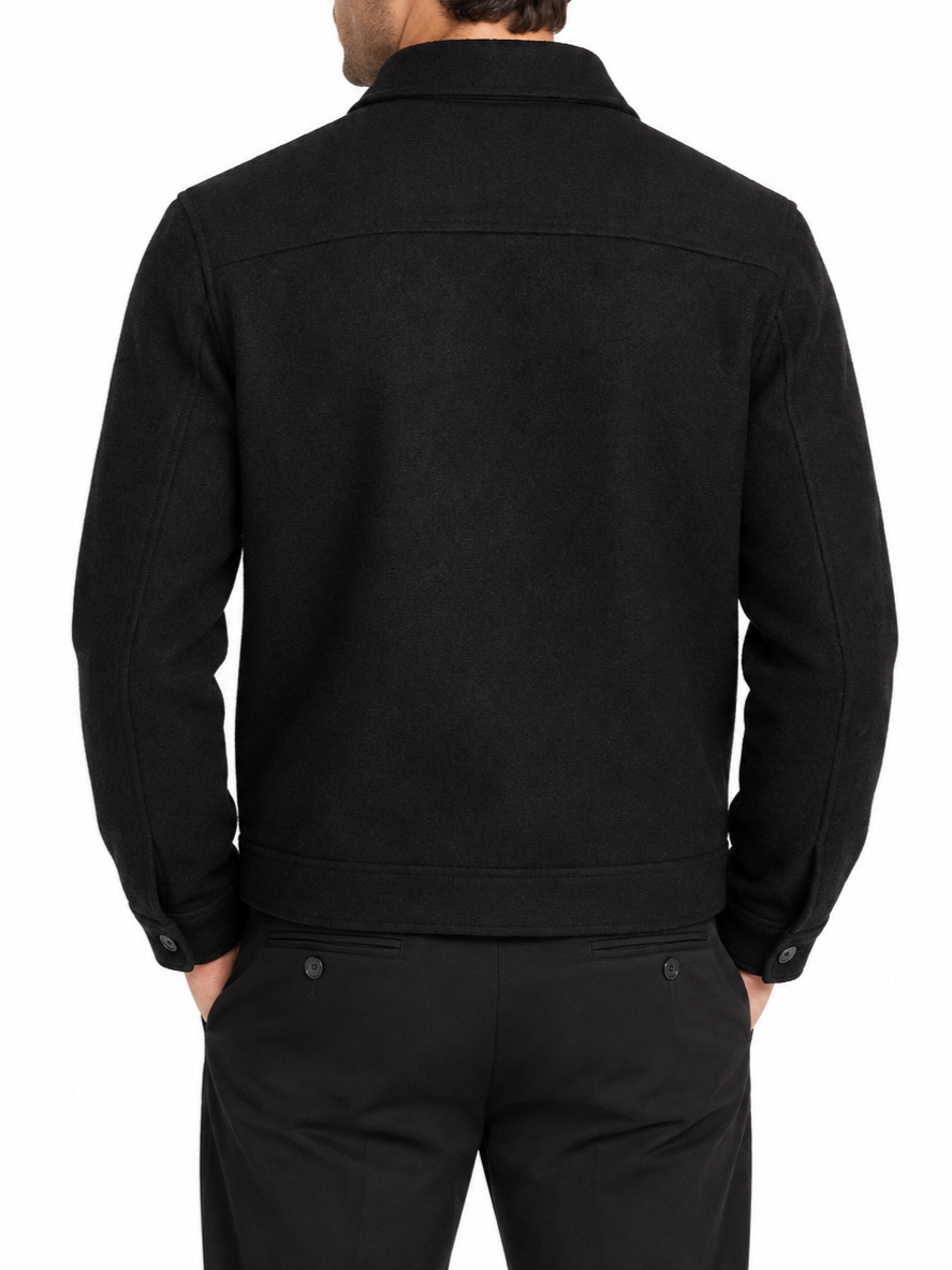 Manuel Ritz cappotto uomo misto lana bouclè nero 4132H8405C-263743 99 MANUEL RITZ