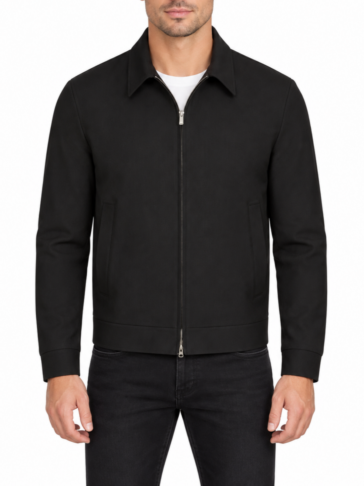 Manuel Ritz giubbino con zip uomo misto viscosa nero 4132H8415C-263749 99 MANUEL RITZ