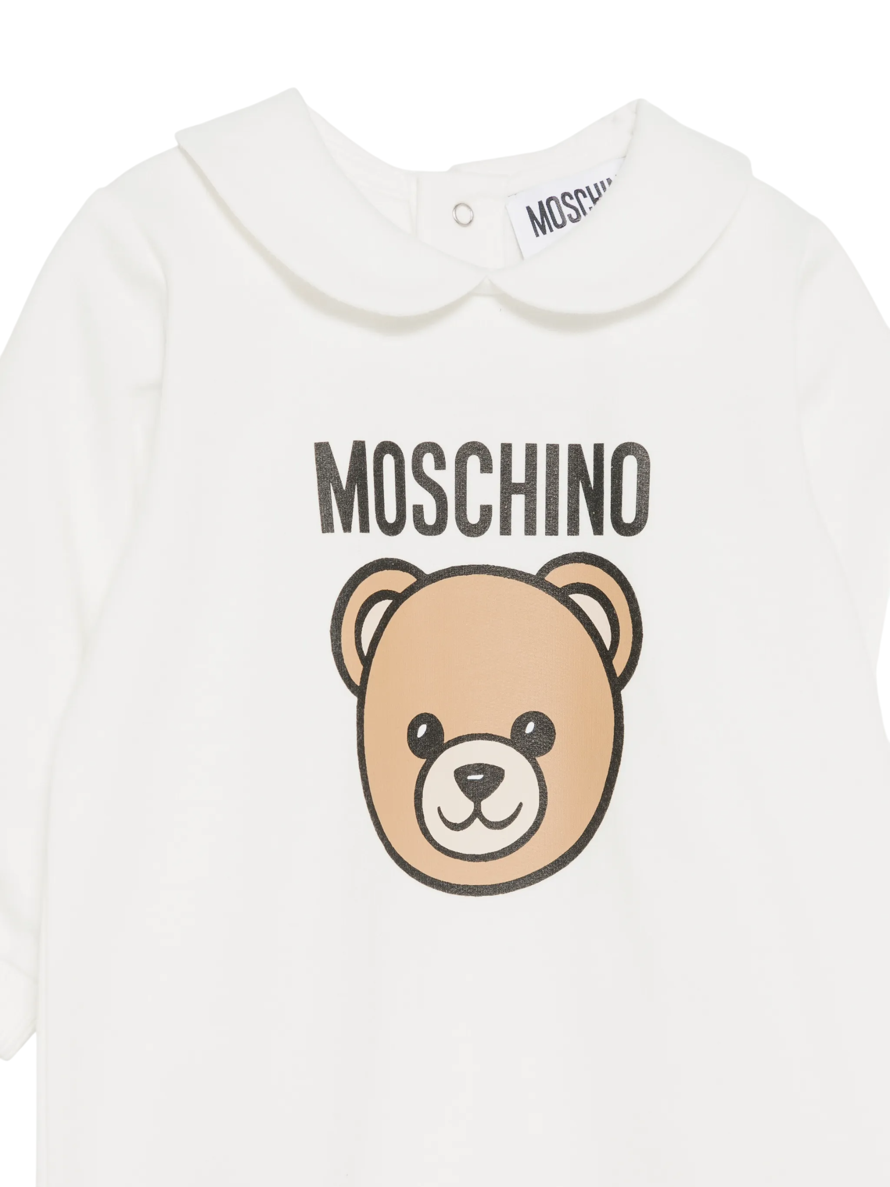 Moschino tutina unisex neonato con piedini stampa orsetto panna MUY09OLCA40 10063 MOSCHINO