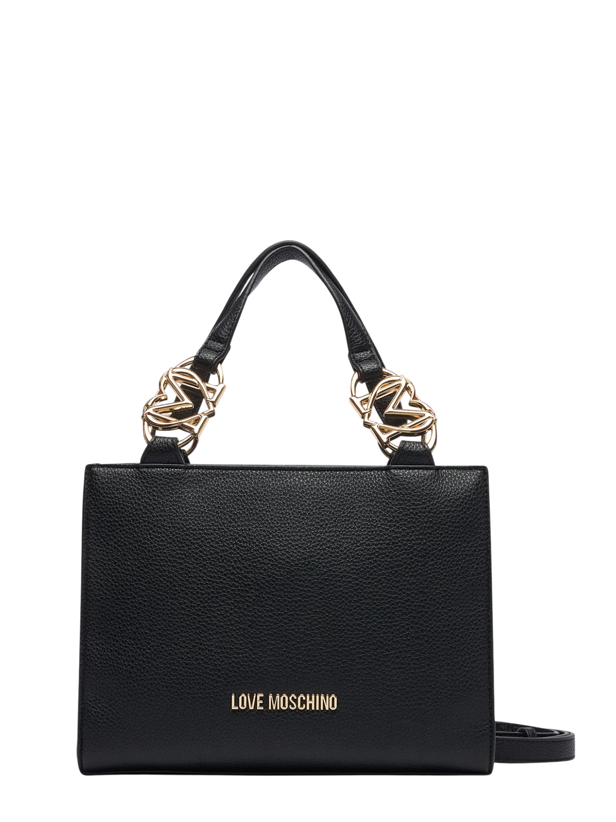 Love Moschino borsa a mano in ecopelle martellata con tracolla nero JC4006PP1P-LB0 000 MOSCHINO LOVE