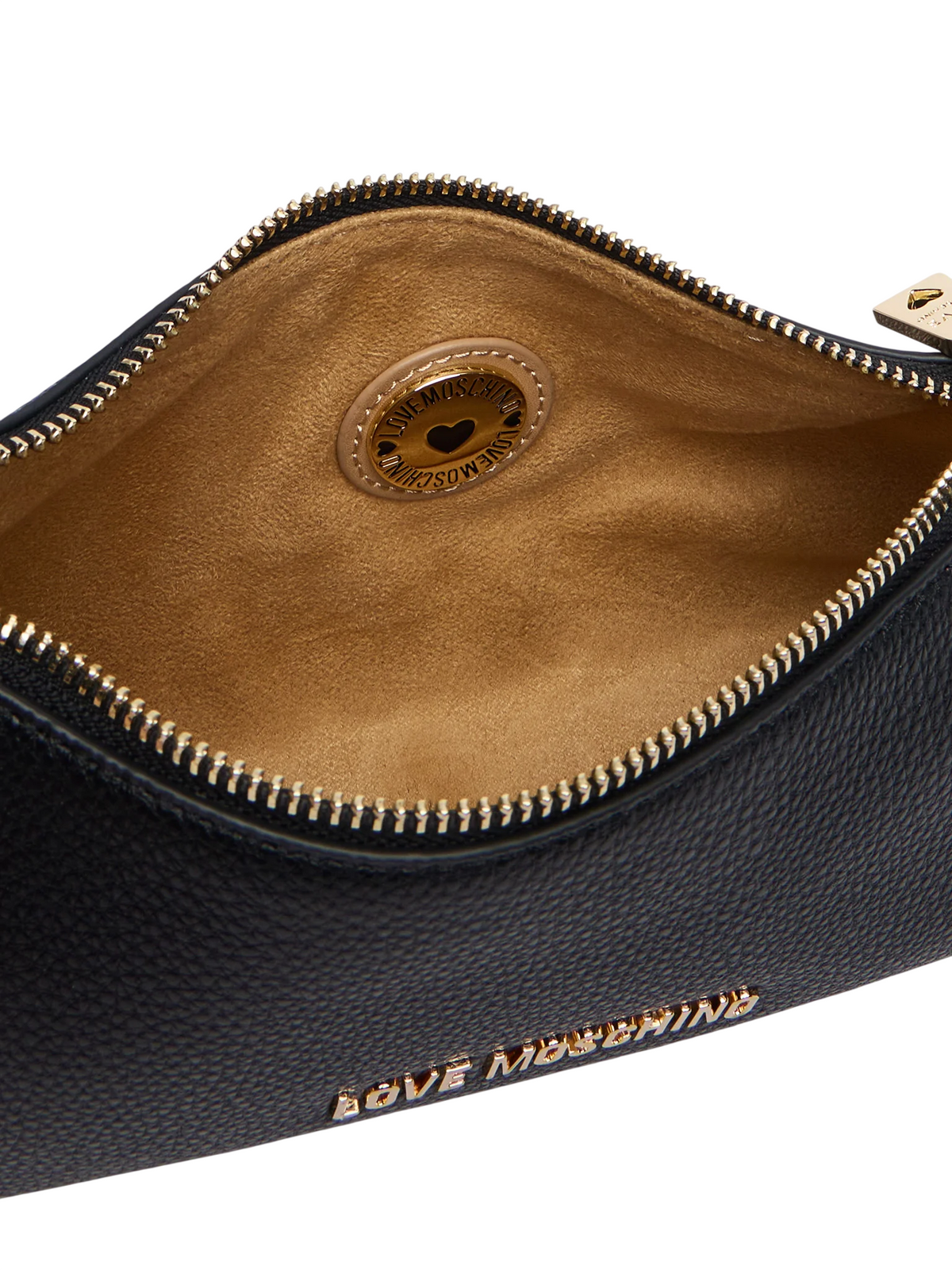 Love Moschino borsa a tracolla in ecopelle martellata nero oro JC4007PP1P-LB0 000 MOSCHINO LOVE