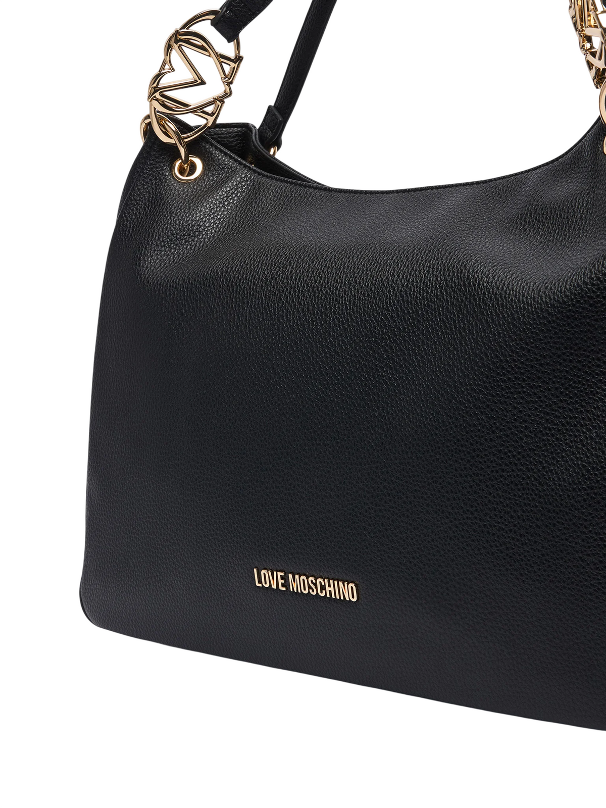 Love Moschino borsa tote a spalla in ecopelle martellata nero JC4014PP1P-LB0 000 MOSCHINO LOVE