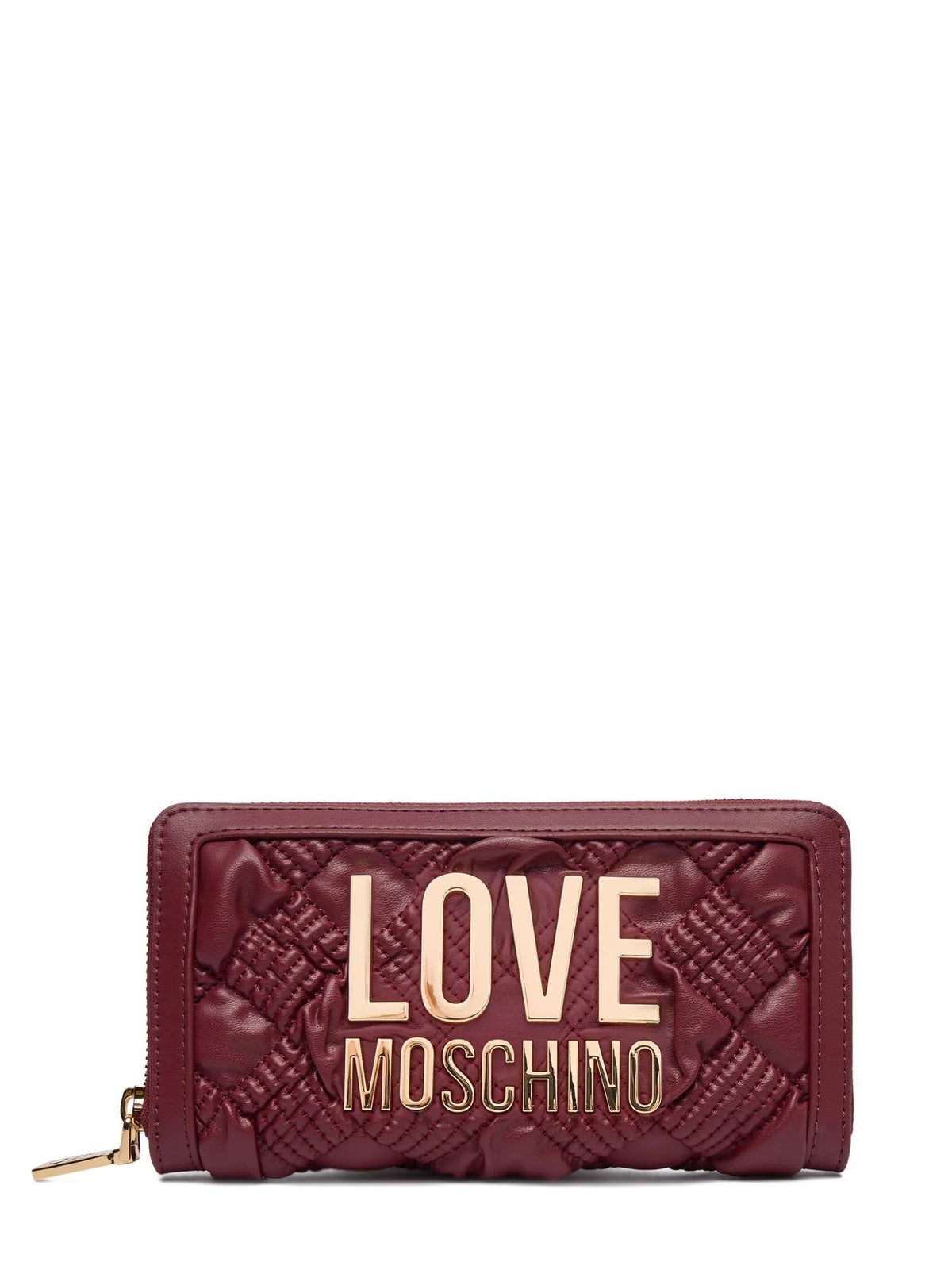 Love Moschino portafogli in ecopelle con placca logo bordeaux oro JC5602PP1P-L10 55A MOSCHINO LOVE