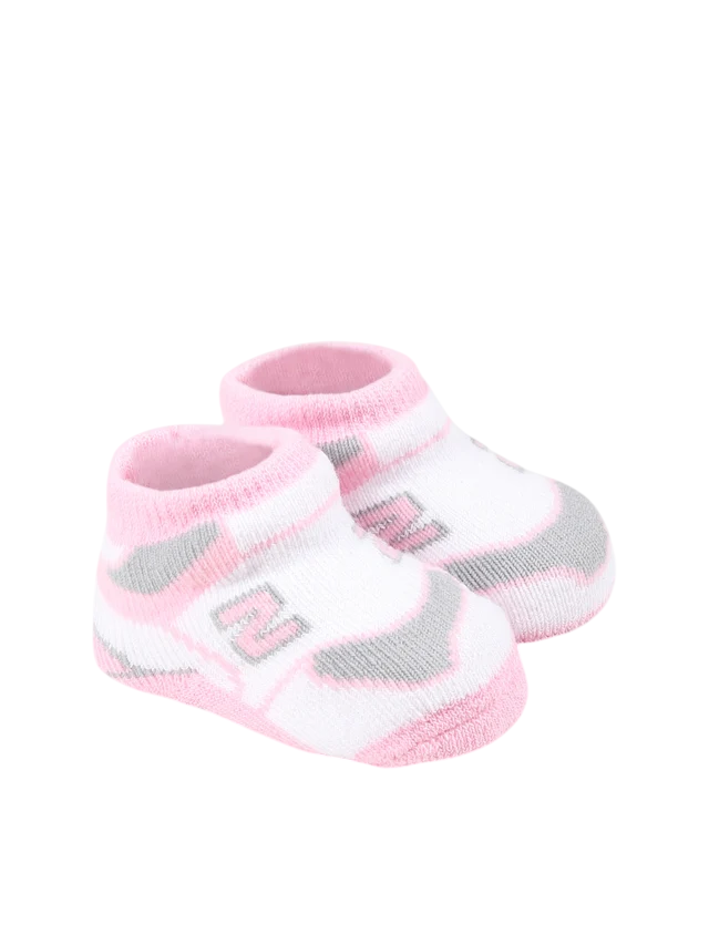 New Balance set 2 calzini neonata con logo rosa LAKB0104 LLS NEW BALANCE