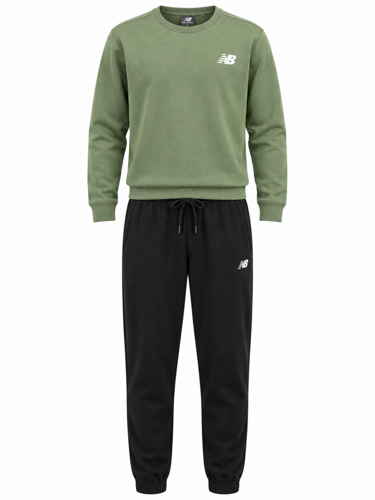 New Balance tuta sportiva bambino felpa e pantaloni verde nero LAKB0659 AAR NEW BALANCE