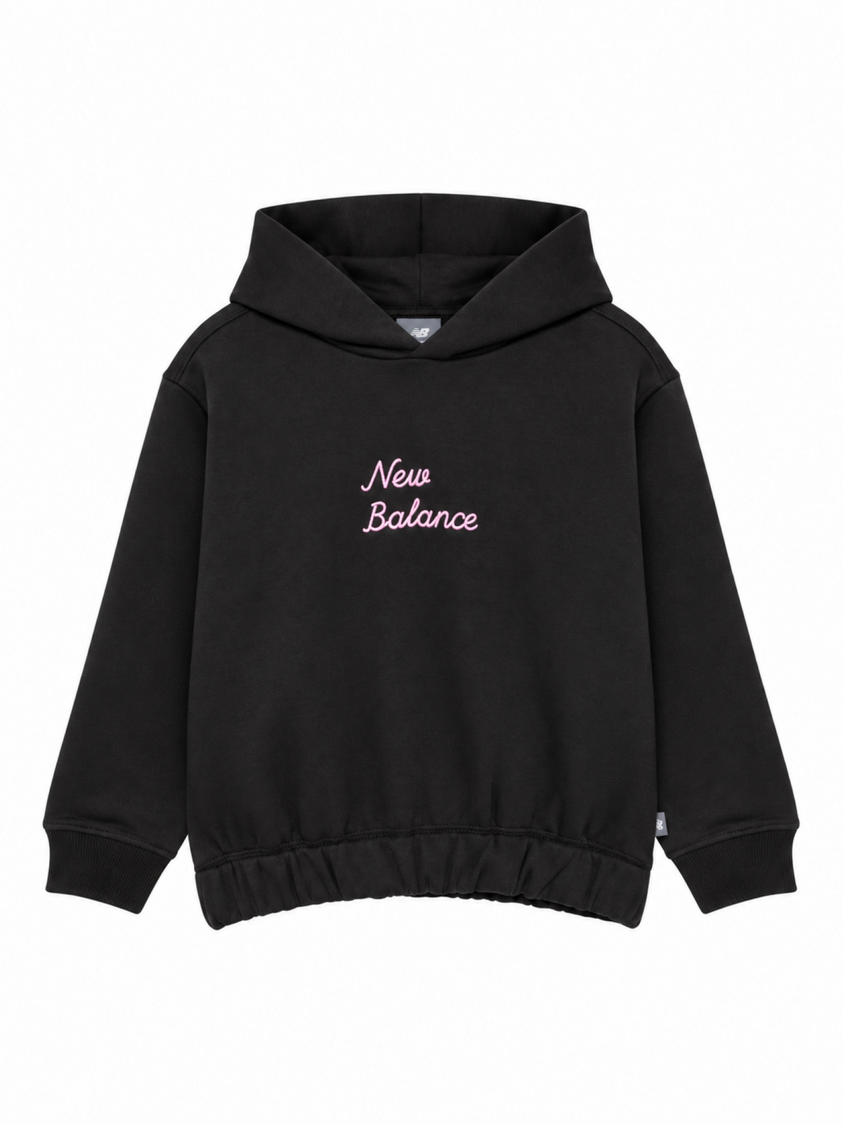 New Balance felpa bambina con cappuccio cotone felpato nero LAKG0498 BK NEW BALANCE