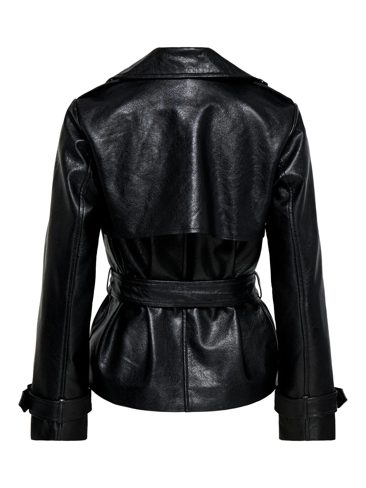 onljulia faux leather belted jacket 15373286 BLACK ONLY