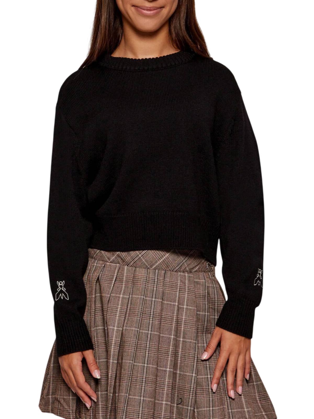Patrizia Pepe maglia bambina misto lana nero 7K0069-K282 K103 PATRIZIA PEPE